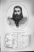 Old Antique Print 1880 War Afghanistan Abdurrahman Ameer Cabul Candahar 19th