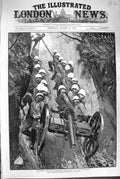 Original Old Antique Print 1880 Afghanistan War Guns Khojak Pass Candahar Siers