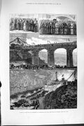 Original Old Antique Print 1880 Spa Buildings Scarborough Lord Mayor London