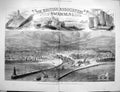 Original Old Antique Print 1880 Swansea Bay Ship Blast Furnaces Mumbles Lig 19th