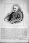 Original Old Antique Print 1880 Portrait Lord Stratford De Redcliffe Victorian