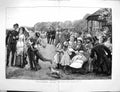 Original Old Antique Print 1880 Music Refreshments Band Regent'S Park London
