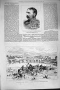 Original Old Antique Print 1880 Spain Military Pontoon-Raft Ebro Logrono Brooke