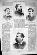 Original Old Antique Print 1880 Brown Frome Highlanders Brownlow Birch War Men