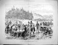 Antique Old Print *3340 1880 Prince Wales Highlands Scotland Luncheon Forest