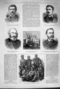 Original Old Antique Print 1880 Basuta Bolingbroke Hospital Garratt Bouch Henn