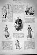 Old Antique Print 1880 Dot Folly Theatre Billington Liston Cavalier Toole 19th