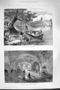 Old Antique Print 1880 Asia Minor Scamander Troy Chapel Sleepers Ephesus 19th