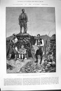 Old Antique Print 1880 Montenegrin Outpost Pecorica Scutari Antivari War 19th