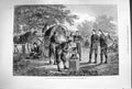 Original Old Antique Print 1880 Blacksmith Forge Turkish Camp Dulcigno Turkey