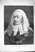 Old Antique Print 1880 Sir Alexander Cockburn Lord Chief Justice England 19th