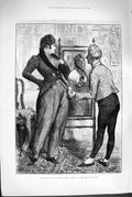 Original Old Antique Print 1880 Two Phases Life Full Bloom Man Fashion 19th