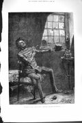 Old Antique Print 1880 Two Phases Life Gone To Seed Man Top Hat Fine Art 19th