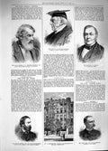 Original Old Antique Print 1881 Cheyne Walk Chelsea Slagg Rendel Johnson Mechi