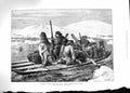 Old Antique Print 1881 America Franklin Simpson'S Kayaka Starvation Cove 19th