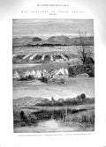 Original Old Antique Print 1881 War Africa Pretoria Transvaal Heidelberg Basuto