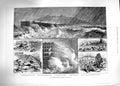 Original Old Antique Print 1881 Storm Dover Admiralty Pier Lord Warden Parade