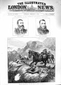 Original Old Antique Print 1881 War Transvaal Boers Fighting Joubert Kruger