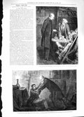 Old Antique Print 1881 Men Fighting Johnson Ajax Tutor Story People Met 19th