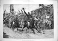 Original Old Antique Print 1881 Basuto War South Africa Burghers Oudtshoorn