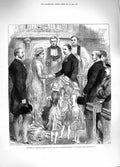Old Antique Print 1881 Wedding Baroness Burdett-Coutts Ashmead-Bartlett 19th