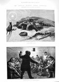 Original Old Antique Print 1881 America Franklin Kalandi Netchillik Esquimaux