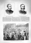 Old Antique Print 1881 Slade School Art University Hingeston Anstruther 19th