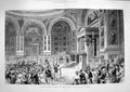 Old Antique Print 1881 Royal Wedding Berlin Chapel Schloss Costume Dance 19th