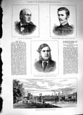 Original Old Antique Print 1881 Skeldergate Bridge York Spedding Landon Jackson