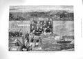 Old Antique Print 1881 Panama Canal Arrival Engineers Boat Colon Fine Art 19th
