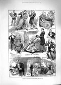 Old Antique Print 1881 Prince Wales Theatre Forrester Nellie Blyth Basil 19th