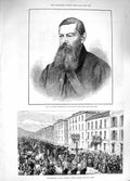 Old Antique Print 1881 Brand Orange Free State Nice Funeral Rue Cassini 19th