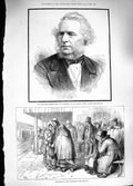 Old Antique Print 1881 Charles Reed London School Board Irish Emigrants 19th