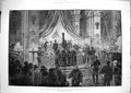 Old Antique Print 1881 Emperor Russia Lying State Church St. Peter Paul 19th