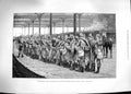 Original Old Antique Print 1881 Volunteer Siers War Victoria Railway Station