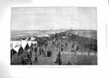 Original Old Antique Print 1881 Brighton Volunteer Review Siers Steyne Gardens