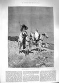 Original Old Antique Print 1881 French Expedition Tunis Outpost Irregulars War