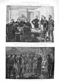 Old Antique Print 1881 Thanksgiving Service Boer Camp Treaty Peace O'Neil 19th