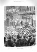 Antique Old Print *3349 1881 Wedding Vienna Ceremony Palace Church Augustines