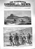 Old Antique Print 1881 Majuba Hill Graves Maude Irish Harvesters England 19th