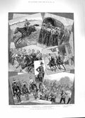 Original Old Antique Print 1881 Berkshire Yeomanry Siers War Advance Guard 19th