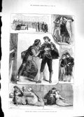 Original Old Antique Print 1881 Sketches Othello Lyceum Theatre Actors Costumes
