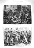 Original Old Antique Print 1881 Assault Jews Russia Plundering Brandy Sh 19th