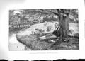 Old Antique Print 1881 Happy Be Thy Dreams Man Sleeping Pigs Food Basket 19th