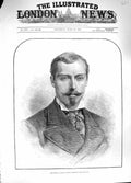 Original Old Antique Print 1881 Portrait Duke Albany Prince Leop 19th
