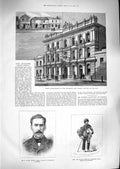Original Old Antique Print 1881 Port Elizabeth South Africa Suter Jorgi Servant
