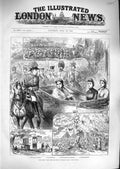 Old Antique Print 1881 Volunteer Review Windsor Park Field Post Telegraph 19th
