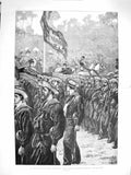 Old Antique Print 1881 Volunteer Review Windsor Navy Marching Past Queen 0 19th