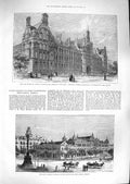 Original Old Antique Print 1881 Guilds Technical Education David Sassoon Bombay