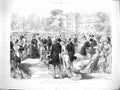 Original Old Antique Print 1881 Royal Garden Party Marlborough House 0 Victorian